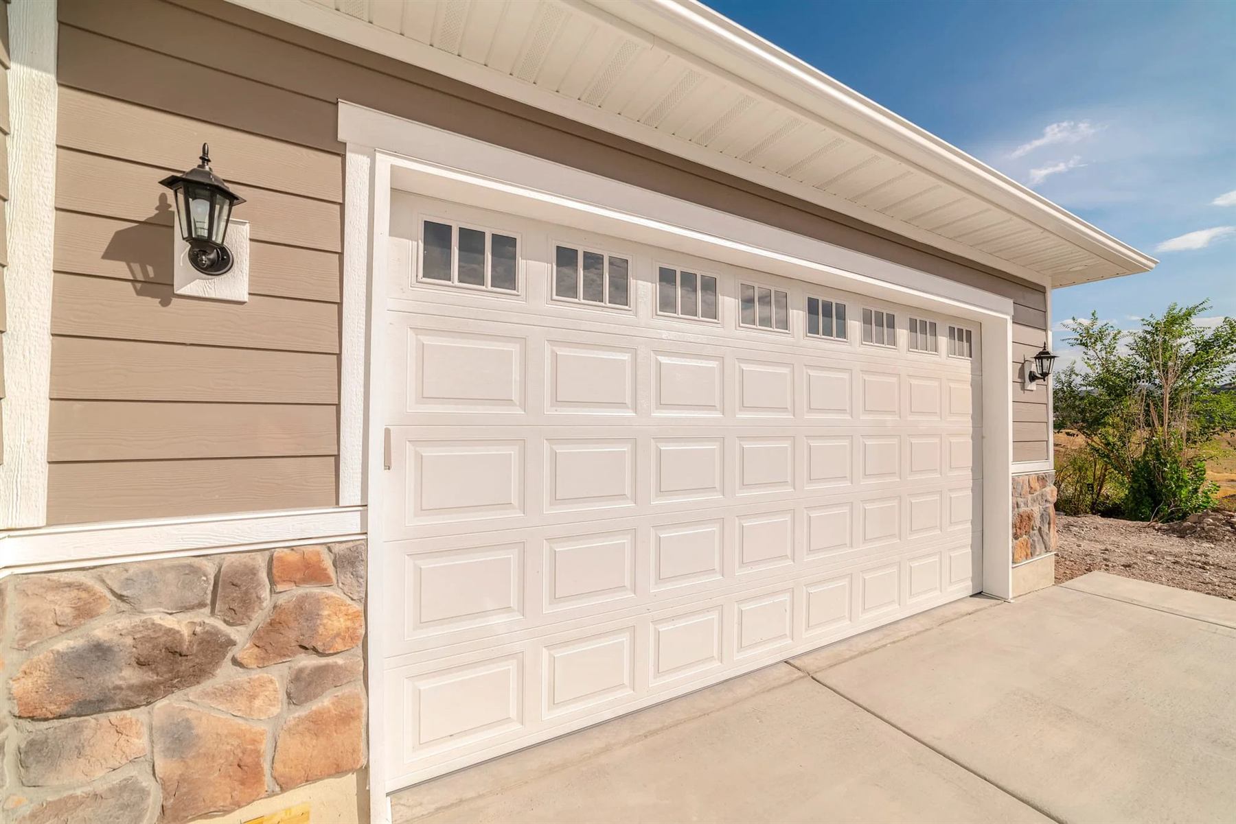 Classic raised-panel garage door installation